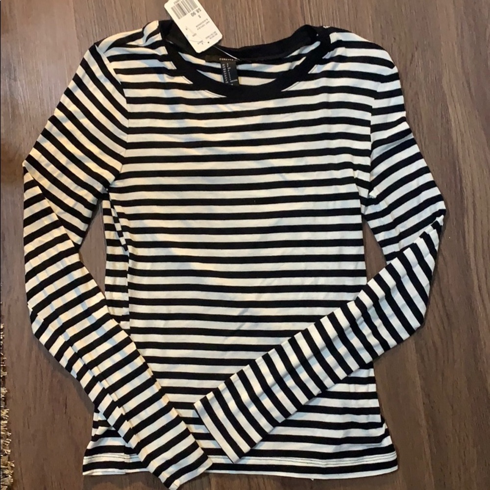 Forever 21 B&W striped long sleeve